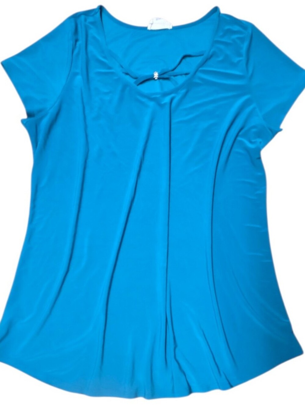Crisscross W Rhinestone Accent On Front Womens  Top 1XL